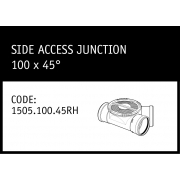 Marley Rubber Ring Joint Side Access Junction 100 x 45° - 1505.100.45RH